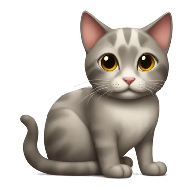 Cat whit mause on the had sticker