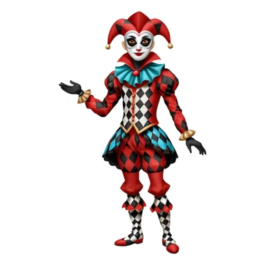 Arlecchino character (full body) sticker