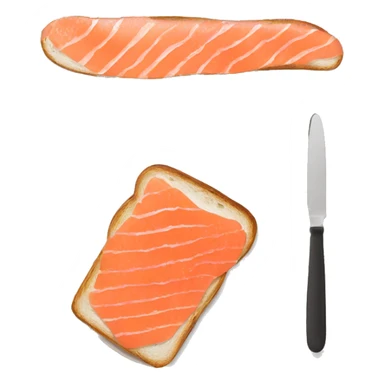 Smoked salmon toast with whole bread sticker