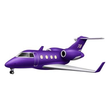 Purple private jet with guns on top sticker