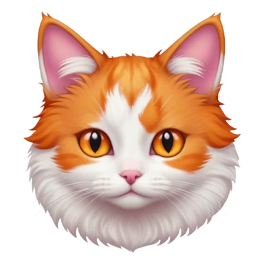 tiny ginger and white cat with deep orange eyes sticker