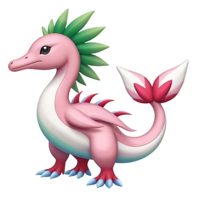 Shiny colorful exotic Mezprit-Milotic-Shaymin-Palkia-Pokémon-fusion, full body sticker