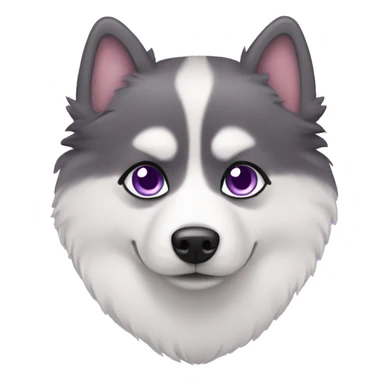 purple pomsky  sticker