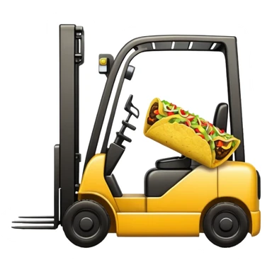 forklift with taco sticker