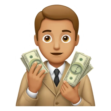 Man counting money  sticker