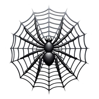 black spider web sticker