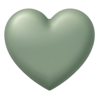 Sage coloured heart sticker
