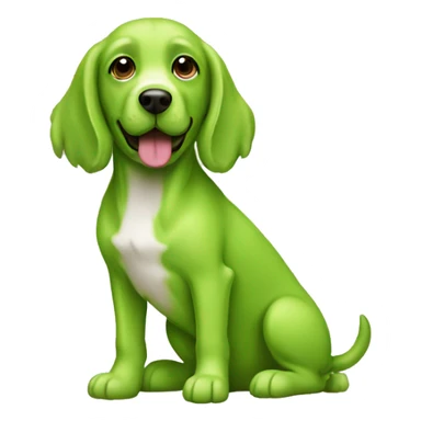 key lime green dog sticker