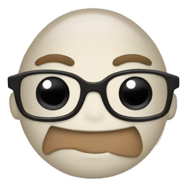 a emoji with glasses, boo in hands and a smile sticker