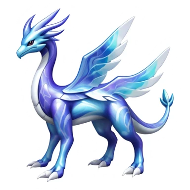 lugia-dialga-suicune-hybrid, marbled glass markings, full body sticker