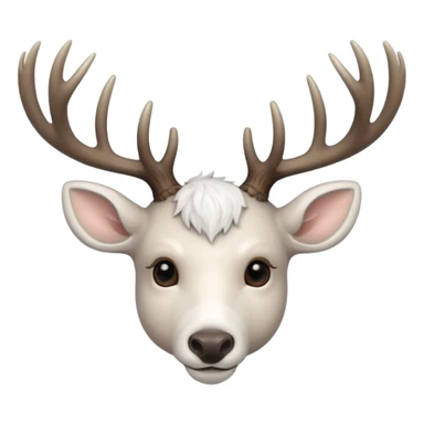 White deer head sticker
