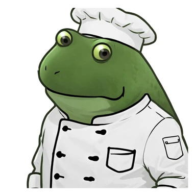 bufo in a chef coat sticker