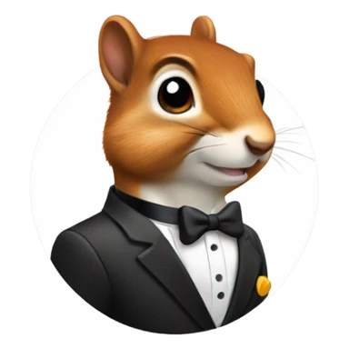 Squirrel in a tuxedo sticker