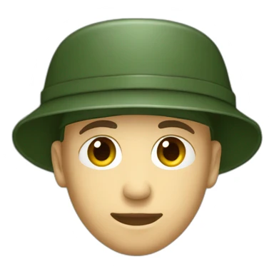 a dark green Military cap sticker