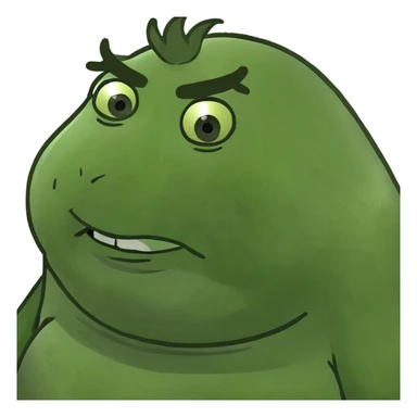 Fat guy with a lot of hair sticker