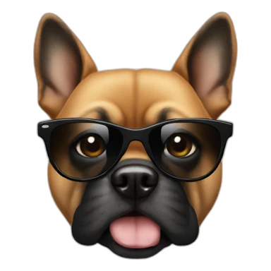 Dog with savage black sunglasses, agressive face sticker