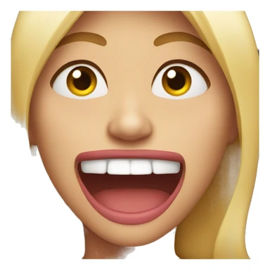 side look mouth open sticker