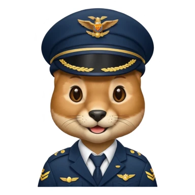 pilot uniformed animal with bandanna sticker