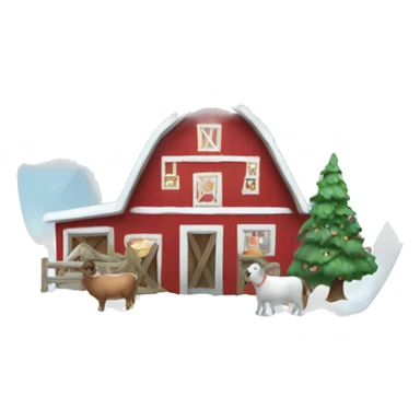 snow globe farm sticker