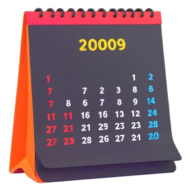 calendar with TODAY marked in bright colors sticker