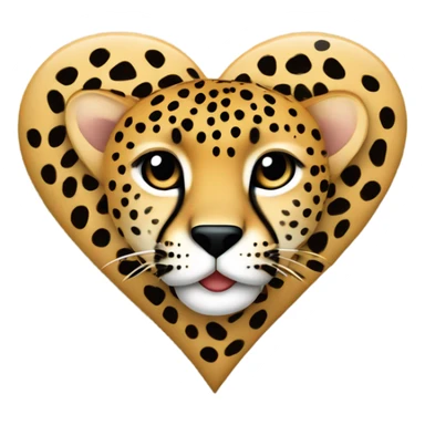 heart with cheeta sticker