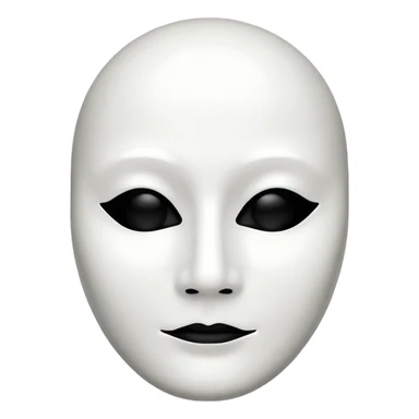 facial mask black and white sticker