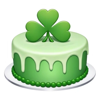 green shamrock st. patrick's day cake sticker