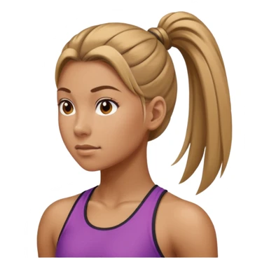 athlete woman with ponytail sticker