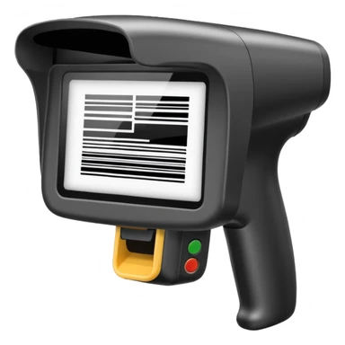 emoji of Barcode Scanner with ‘No Product Found’ Screen sticker