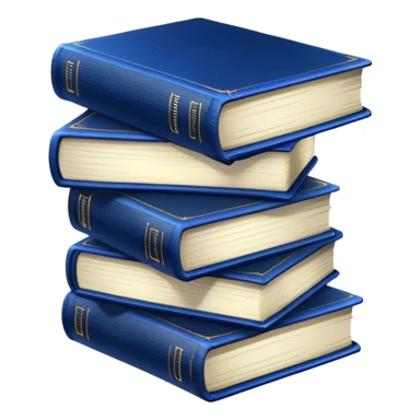 2 neon dark blue books sticker