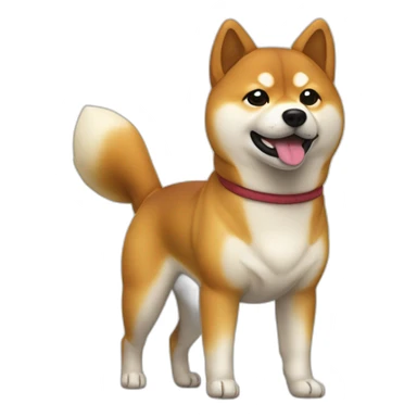 2 shiba inu's naast mekaar staand sticker