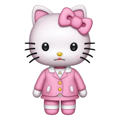 hello kitty with cute clothes sticker
