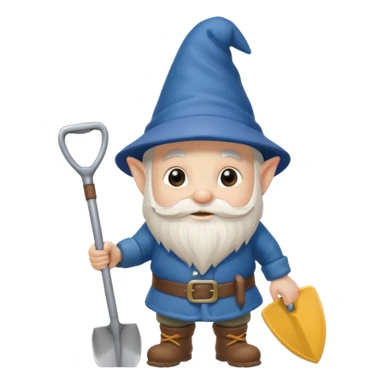 gnome with shovel sticker