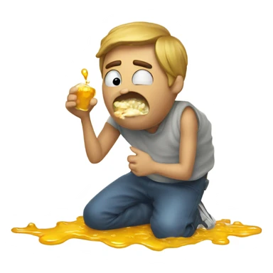 Emoji vomiting honey  sticker