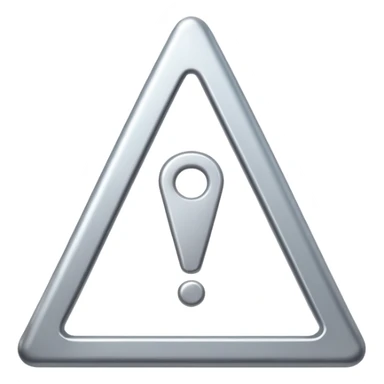 silver exclamation in triangle sticker