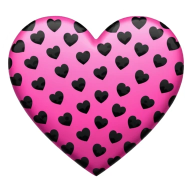 Hot pink heart with black leopard print sticker