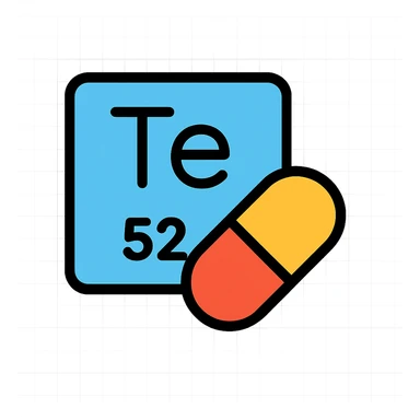 Tellurium emoji icon, representing its use in medicine sticker