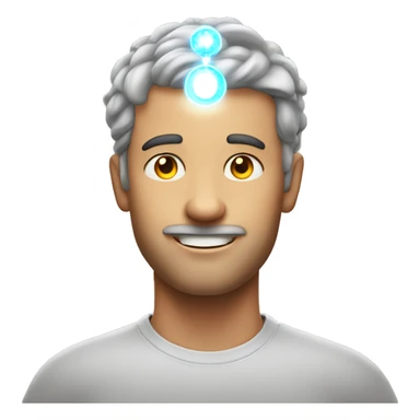 Australian dad with ring of light on top of his head sticker