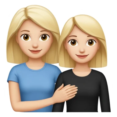 blonde woman holding hands with a dark-haired woman sticker