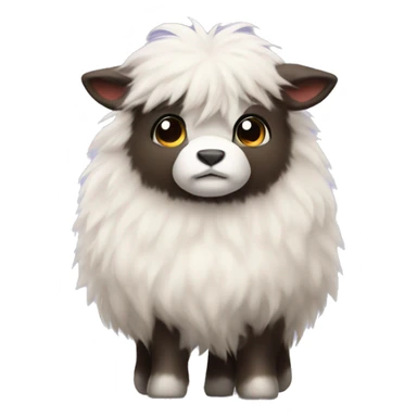 Fluffy calve sticker