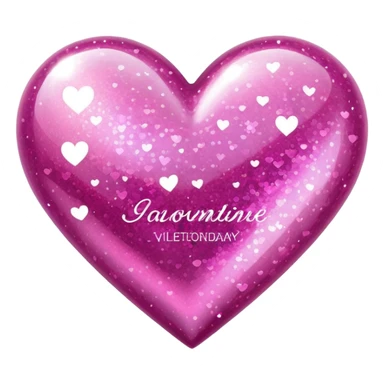 Pink sparkly heart sticker