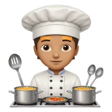 chef with stove sticker