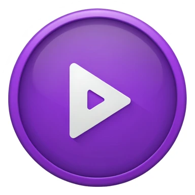 A Solid purple circle and white play button sticker