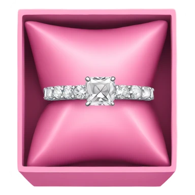 diamond ring in pink a box sticker