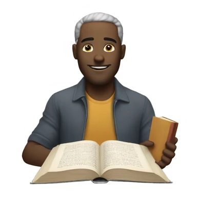 white men chilling with book sticker