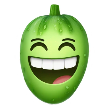 Smiley face with cucumber sticker