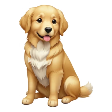 White golden retriever sitting sticker