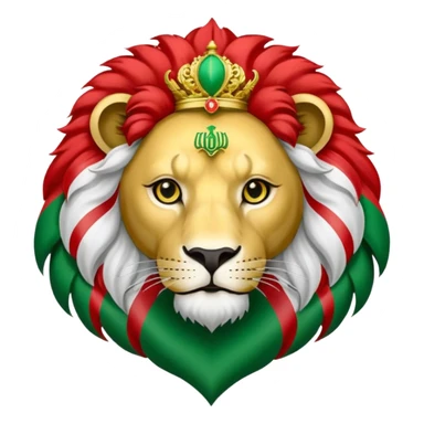 Iran flag lion sticker