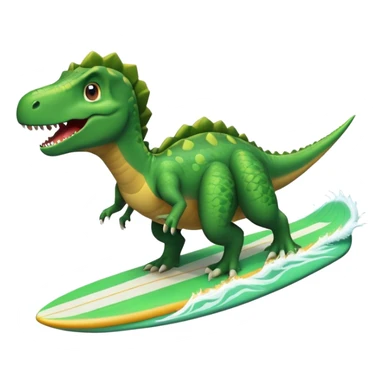 Dinossauro surfando  sticker