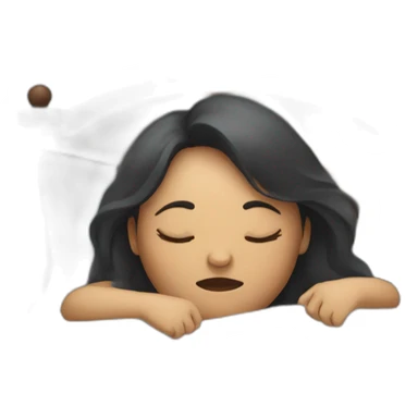 Woman trying to sleep with noise around her sticker